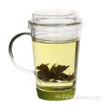 Taza de té de vidrio para hacer té de flores de hojas sueltas